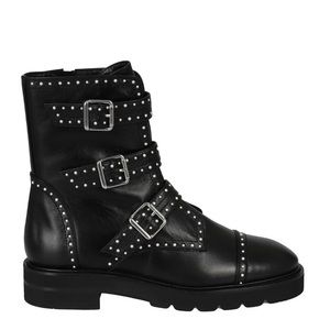 Stuart Weitzman Jesse Lift Studded Ankle Boots - pearl accents
